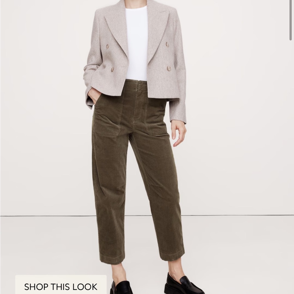 NWT Banana Republic Corduroy Barrel Pants